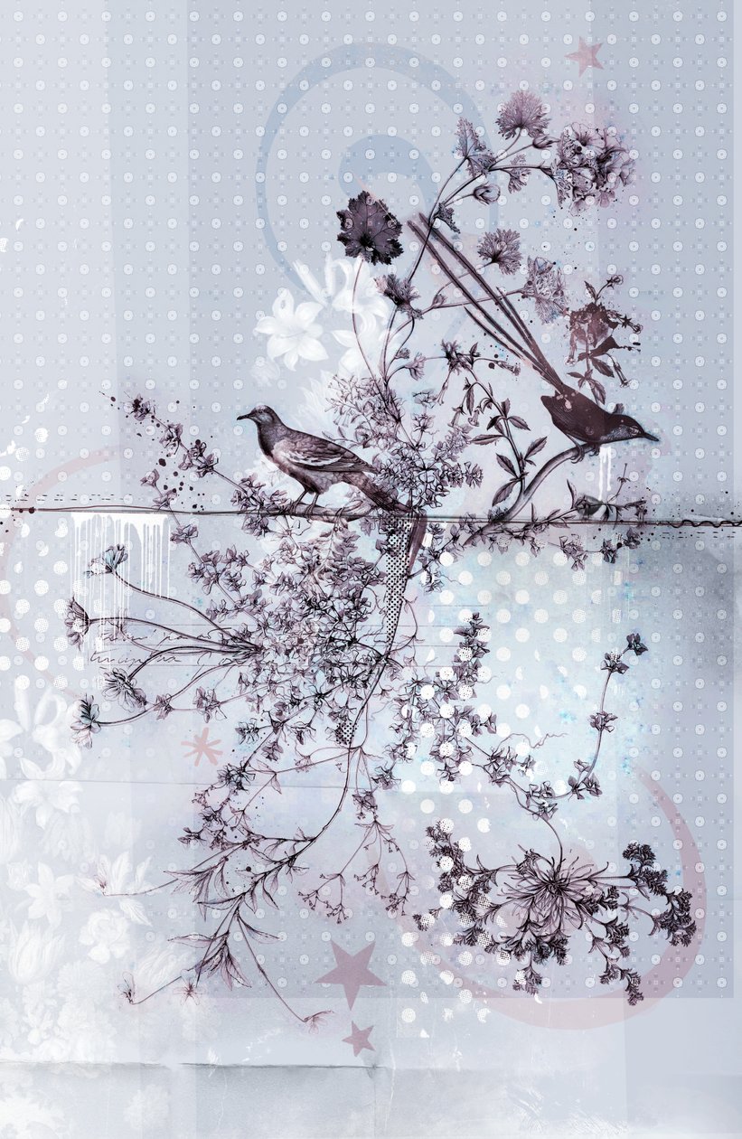 Branches of Birds, 2015 (Collage på duk) av Teis Albers