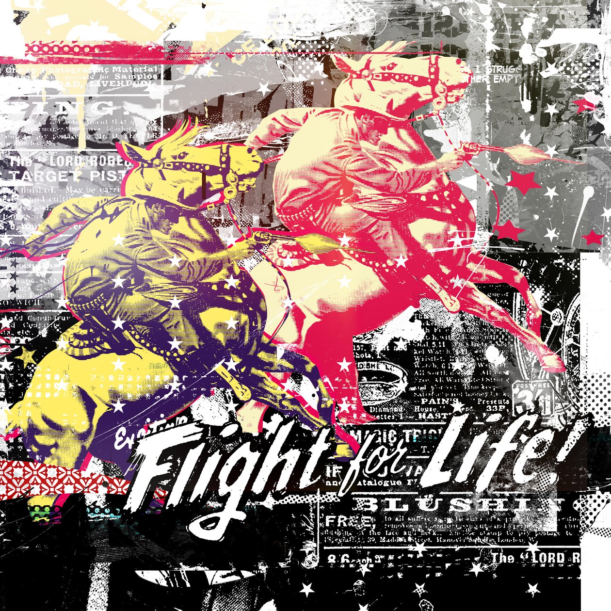 Flight for Life!, 2015 (blandade media på duk) av Teis Albers