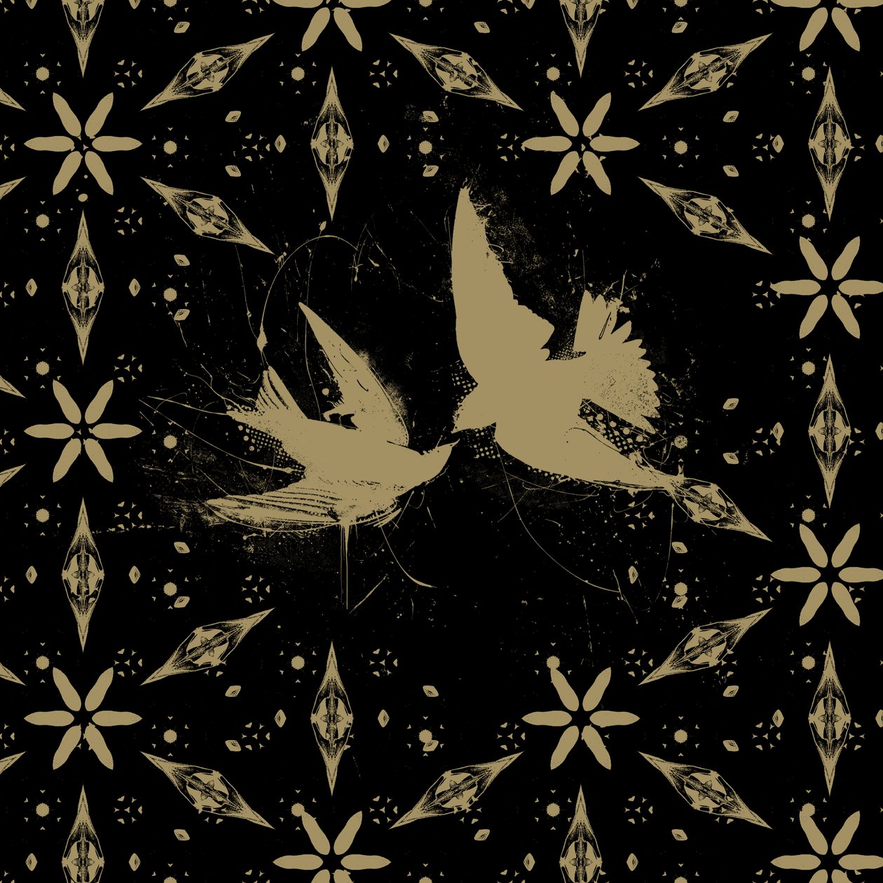 Goldbirds, 2014 (Collage på duk) av Teis Albers