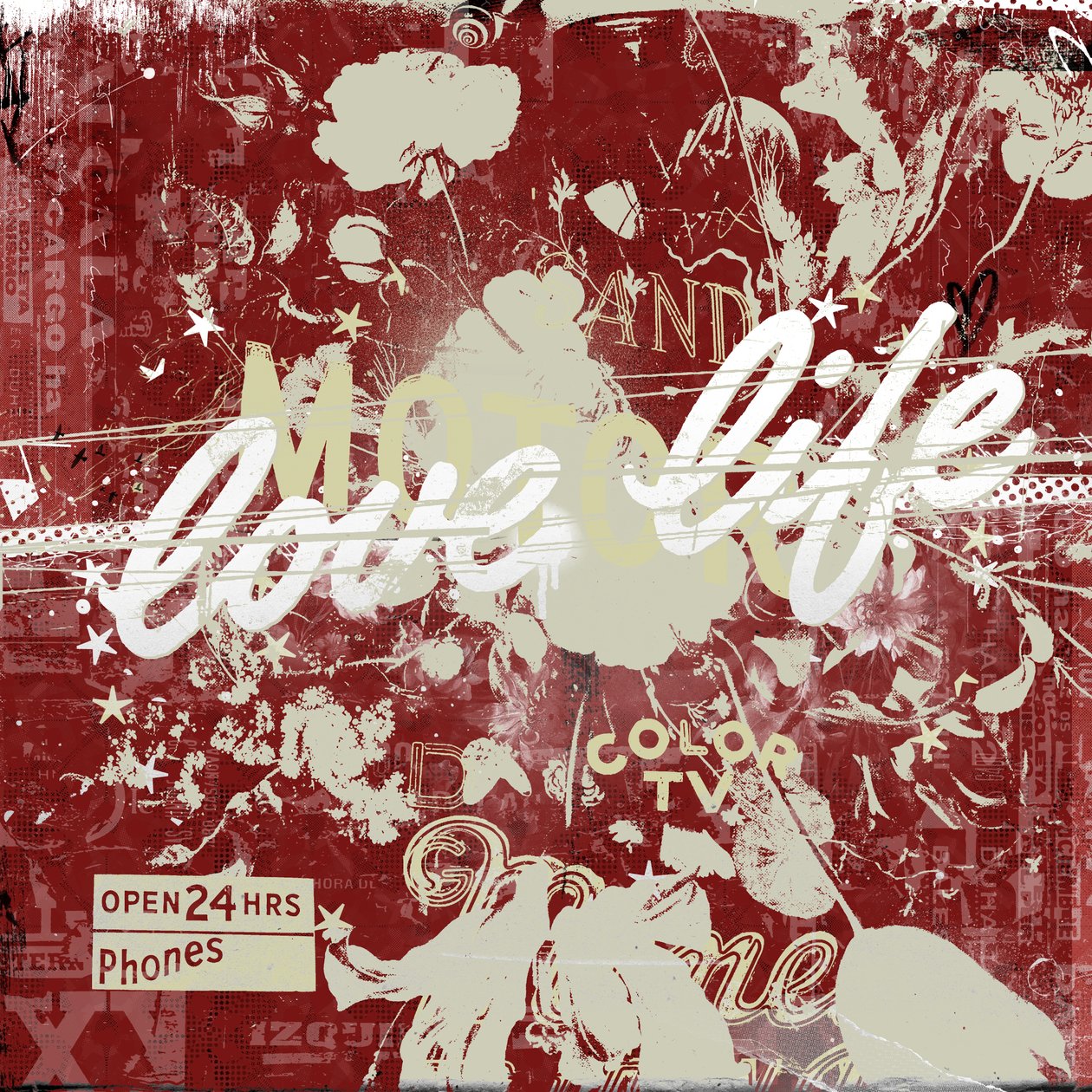 Love Life, 2015 (Collage på duk) av Teis Albers