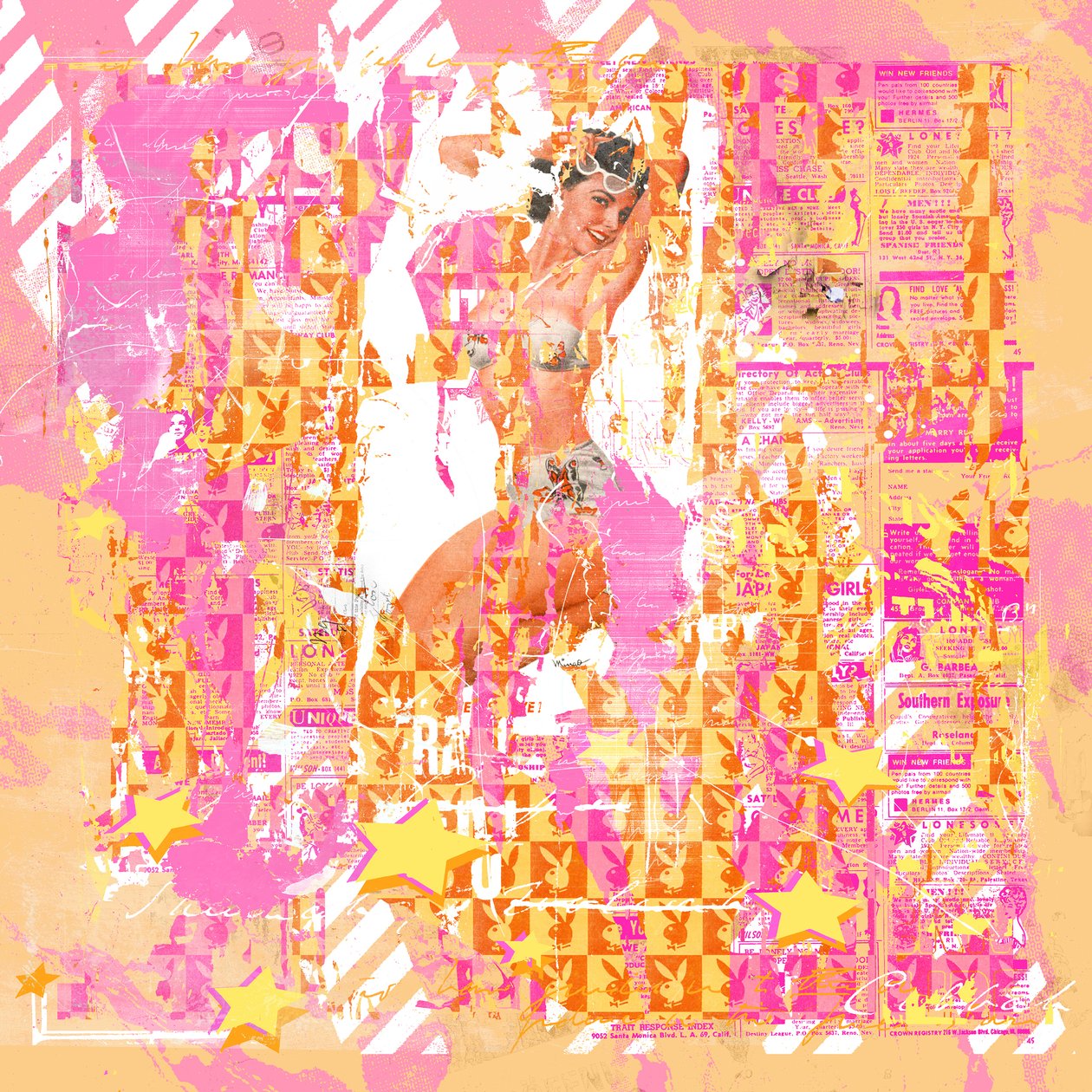 Pinup2, 2014 (blandade media på duk) av Teis Albers