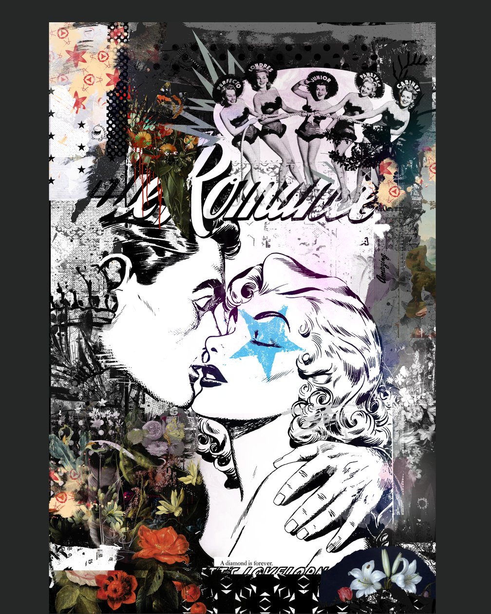 True Romance, 2018 (Collage på duk) av Teis Albers