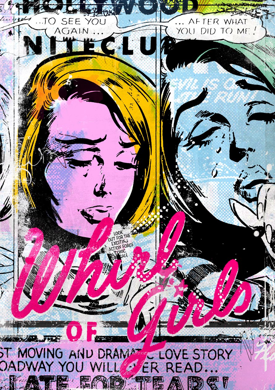 Whirl of Girls, 2015 (Collage på duk) av Teis Albers
