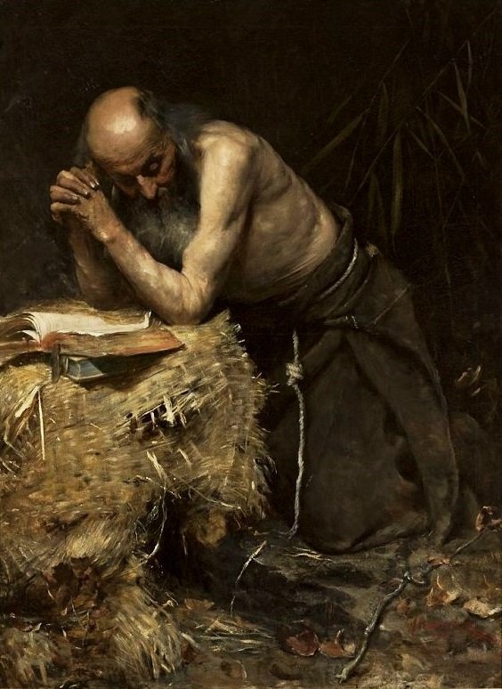The Anchorite.  av Teodor Axentowicz