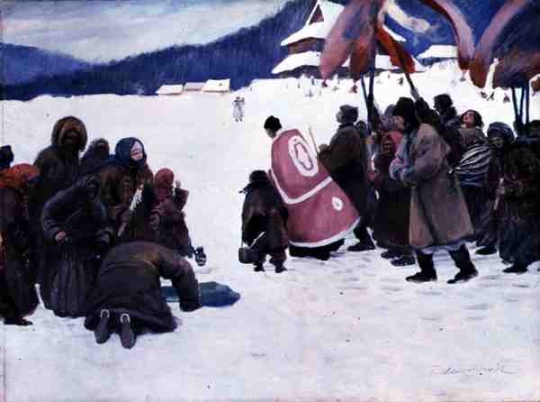 Vattnets välsignelse (akvarell och gouache ombord) av Teodor Axentowicz