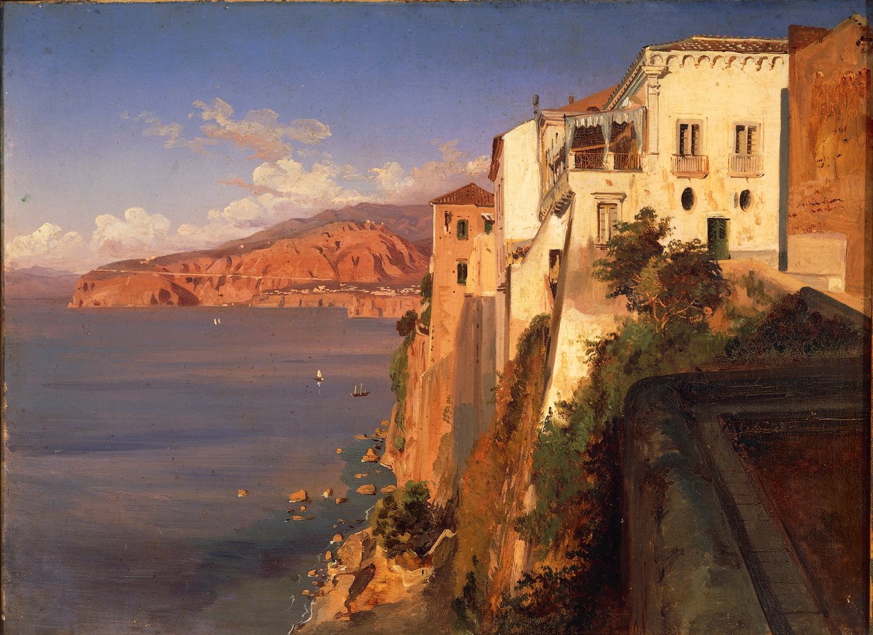 Italien, Torquato Tassos hus i Sorrento (olja på duk) av Teodoro Duclere