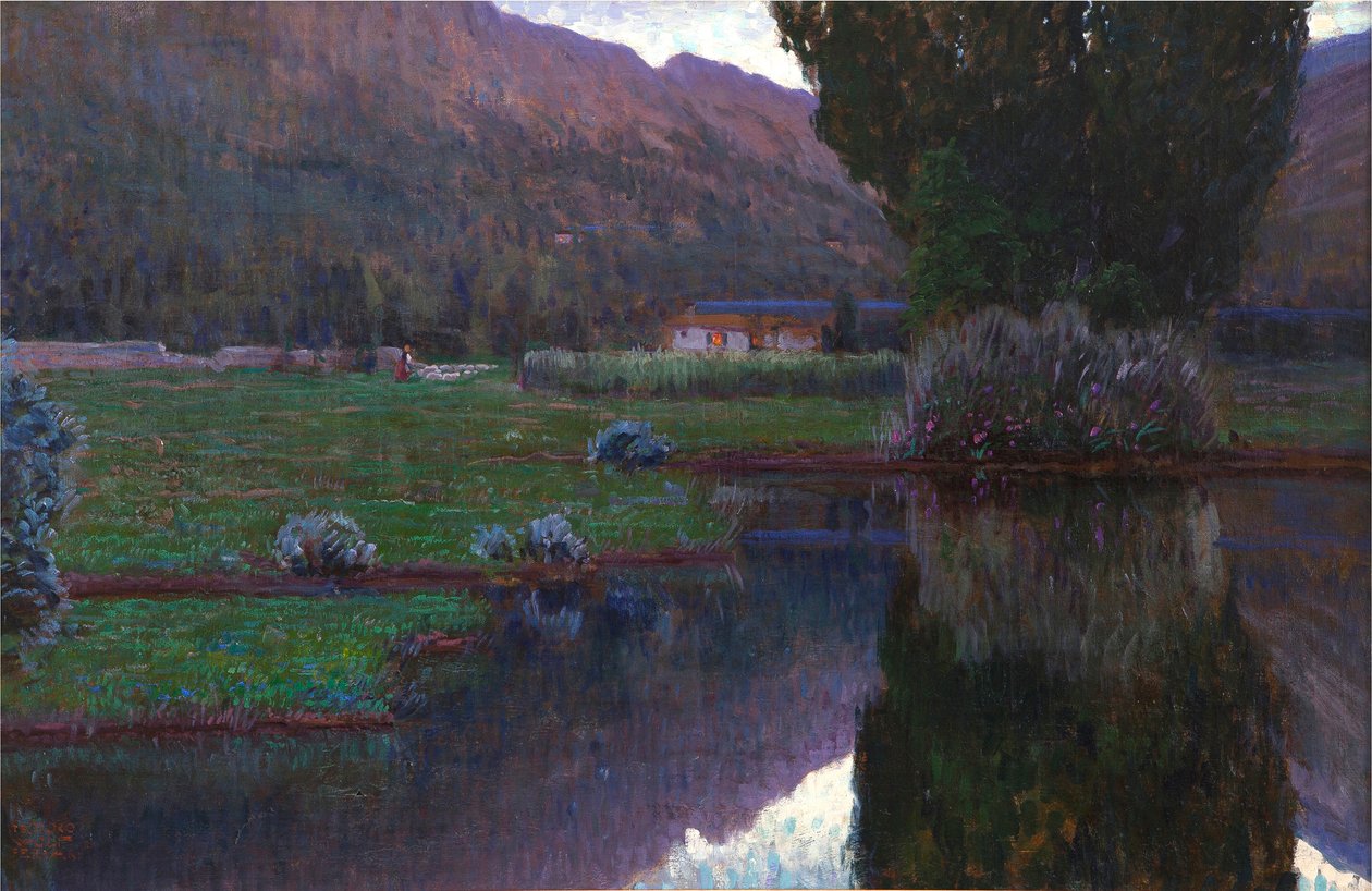 Landskap. av Teodoro Wolf Ferrari