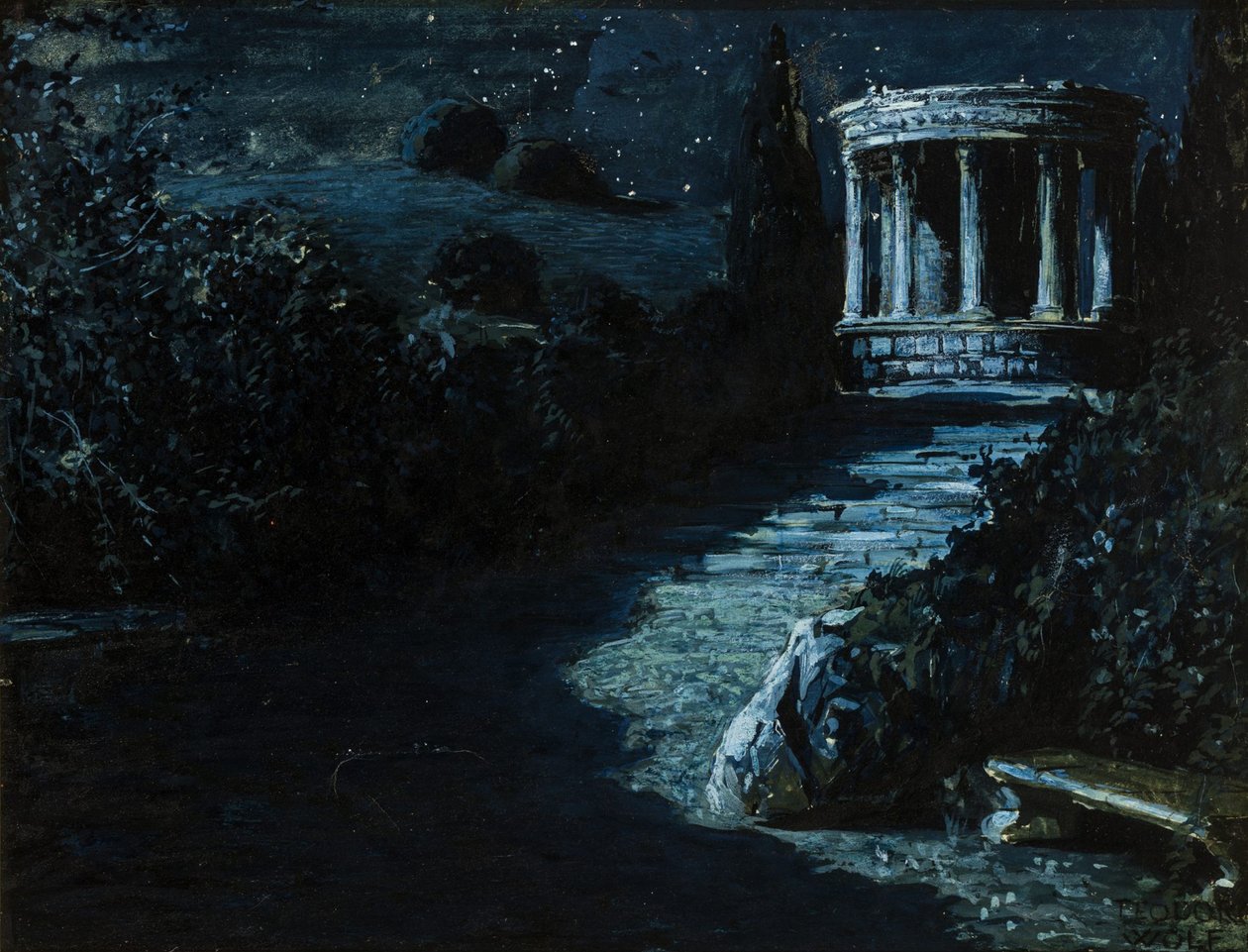 Nattlandskap Nattlandskap, 1908. av Teodoro Wolf Ferrari