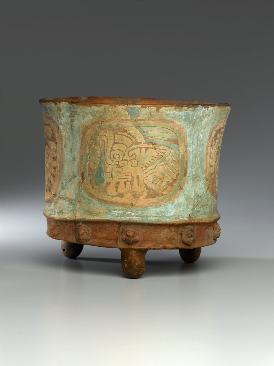 Tripod Jar, c.800 (lera) (se även 278901-278902 & 278904) av Teotihuacan