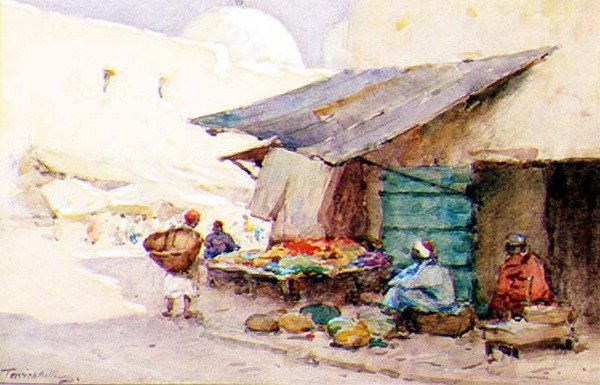 A Street Corner, Kairouan av Terrick Williams