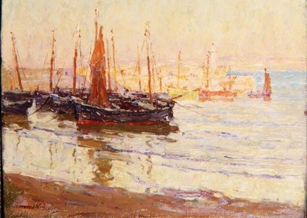 Kväll i hamnen, St. Ives, Cornwall av Terrick Williams