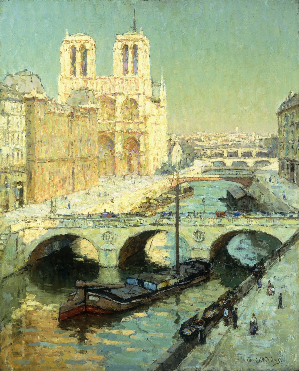 Notre Dame, Paris (olja på duk) av Terrick Williams