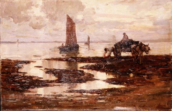 Stilla kväll (olja på duk) av Terrick Williams