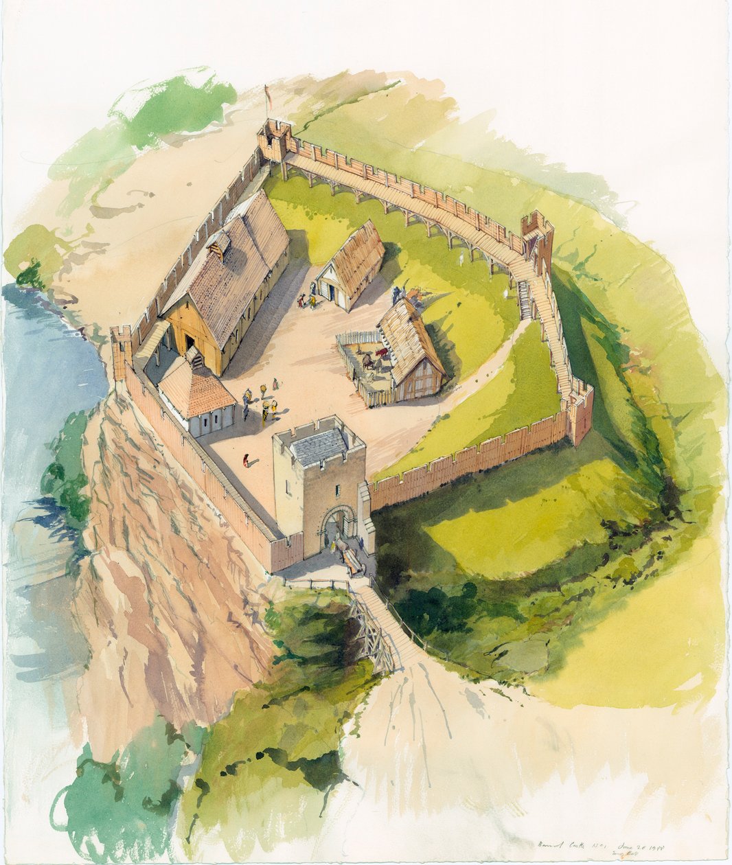 Barnard Castle, Durham, c1100 av Terry Ball