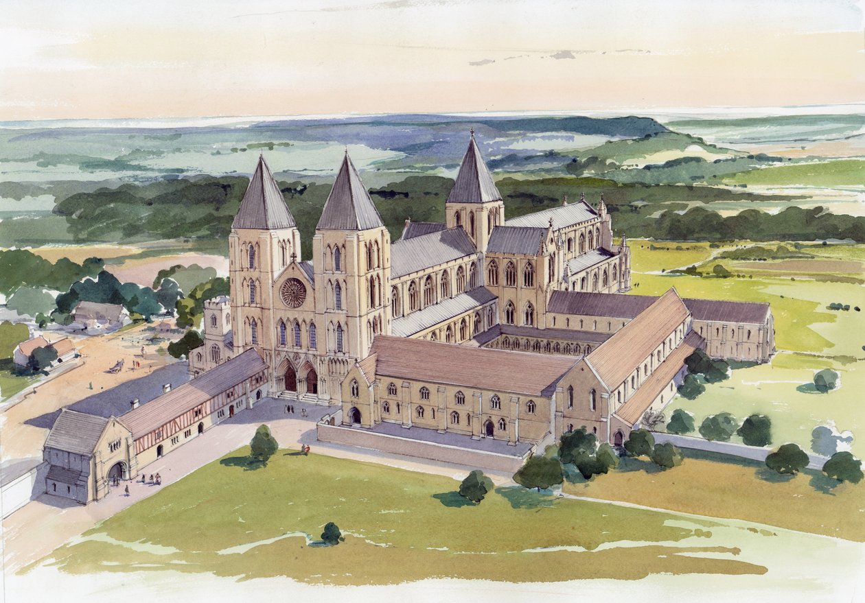 Gisborough Priory, Redcar och Cleveland, c tidigt 1400-tal c1995-c2005. av Terry Ball