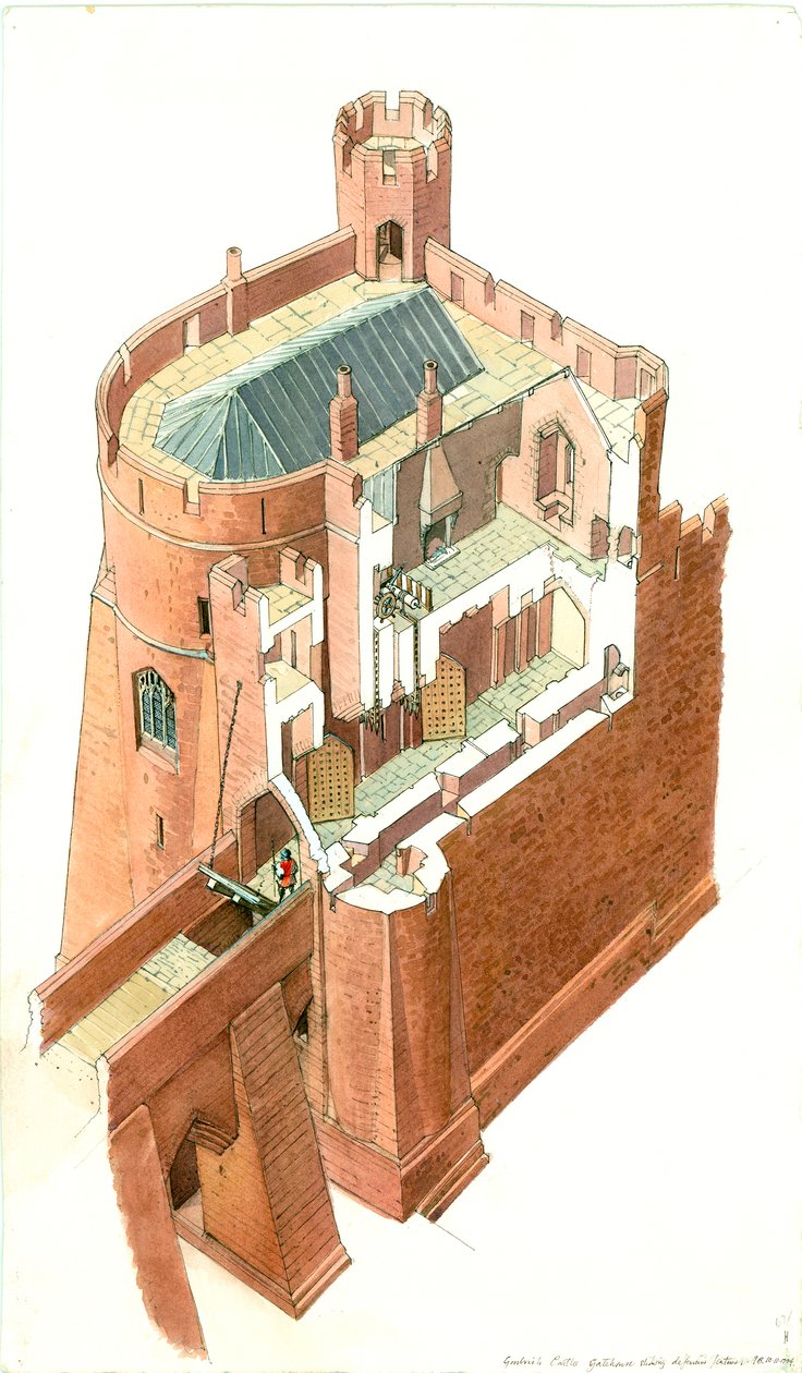 Goodrich Castle, 1400-talet, c1990-2010 av Terry Ball