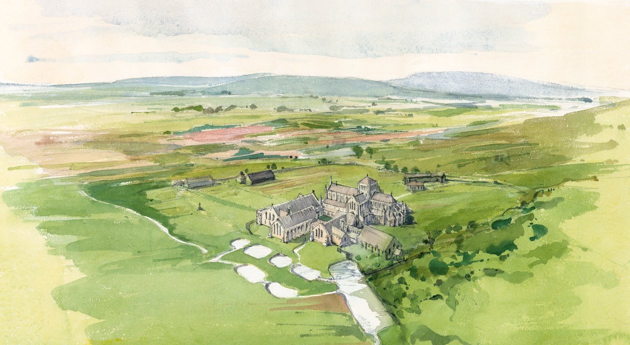 Hailes Abbey, c1200-talet, 1990-2010 av Terry Ball