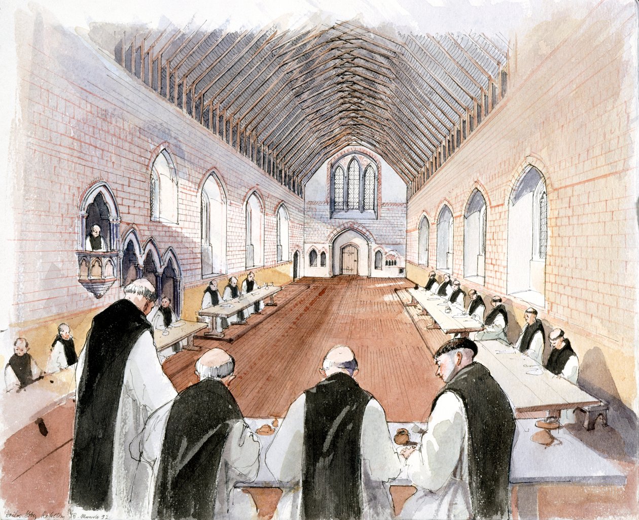 Hailes Abbey, c1200-talet, c1990-2010 av Terry Ball