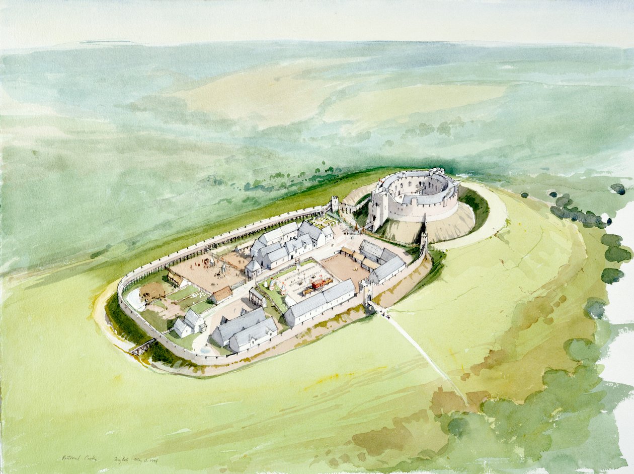 Restormel Castle, 1300-talet, c1990-2010 av Terry Ball