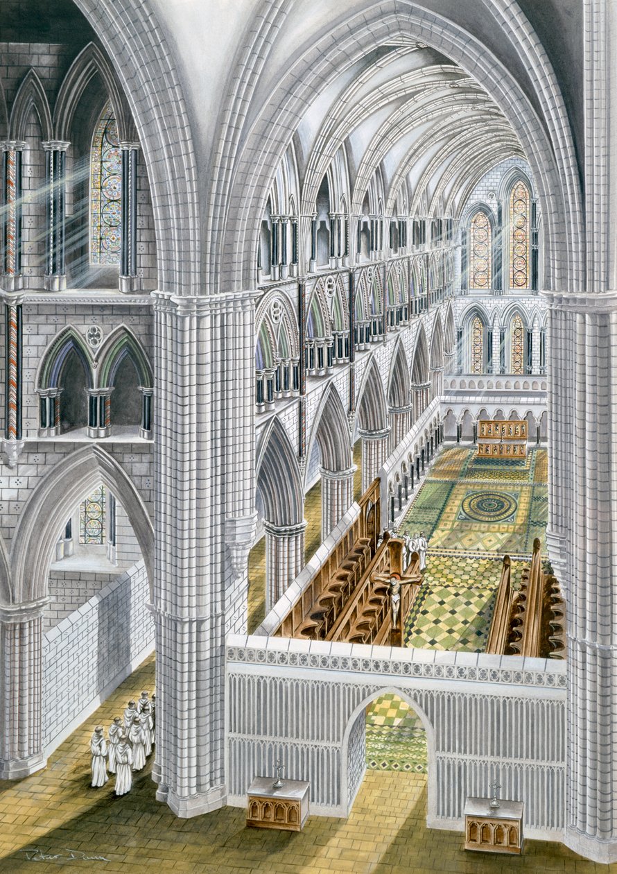 Rievaulx Abbey, tidigt 1200-tal, c1990-2010 av Terry Ball