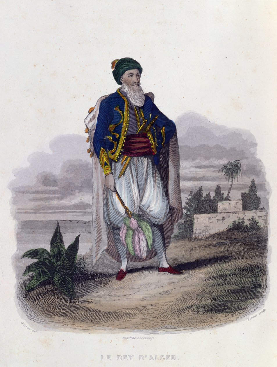 Hussein Pacha (1765-1838), Algiers sista död (1818-30), 1846 av Th. Guerin