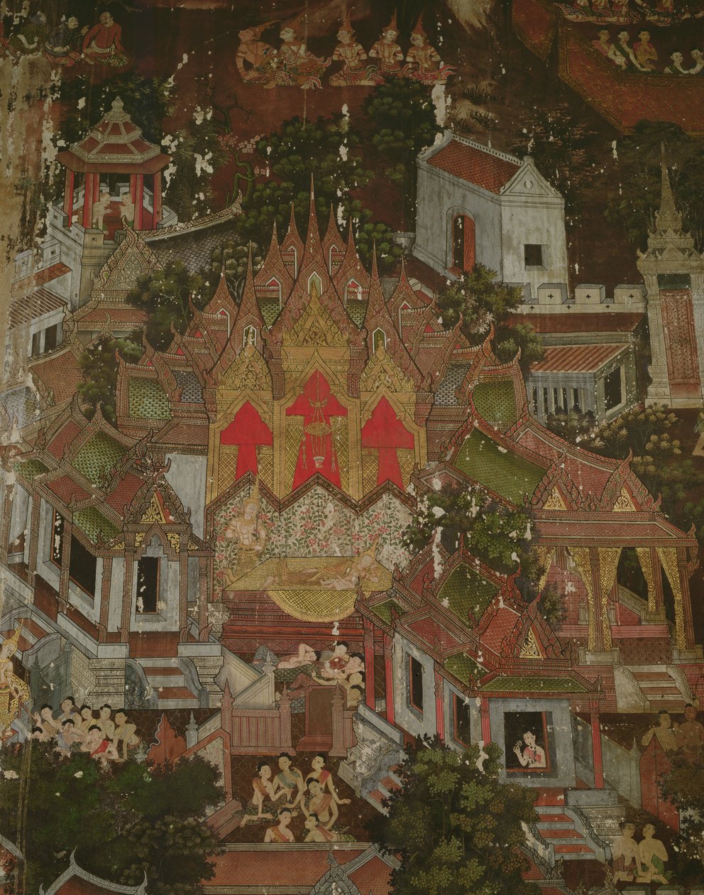 Födelse av en prins, Wat Suthat, Bangkok av Thai School