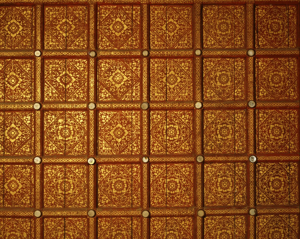 Tak i ett Lanna-tempel av Thai School