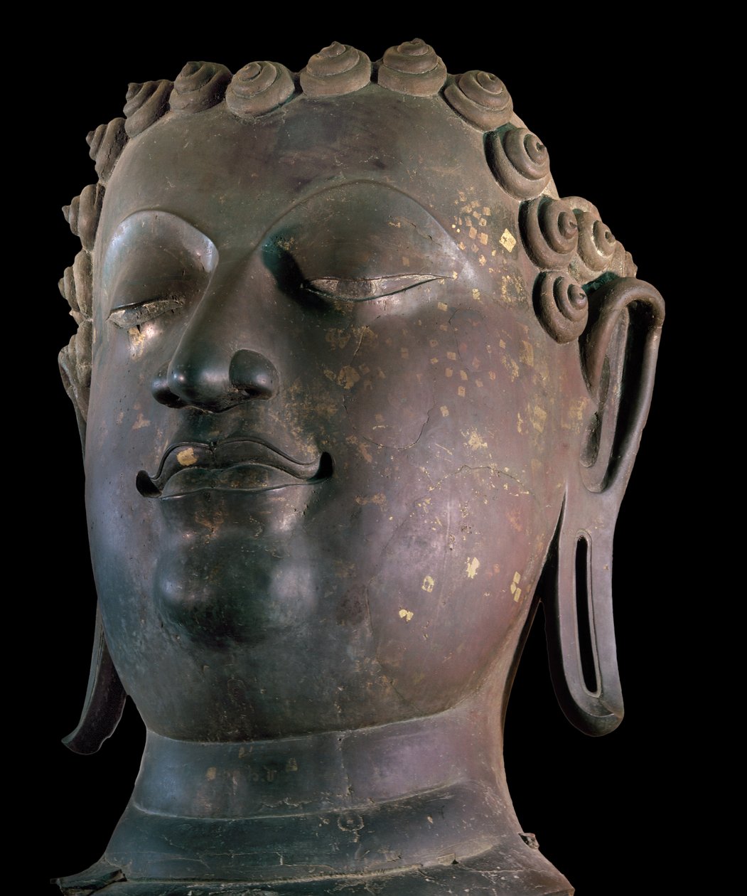 Jättebuddhahuvud, Lanna-stil (brons) av Thai School