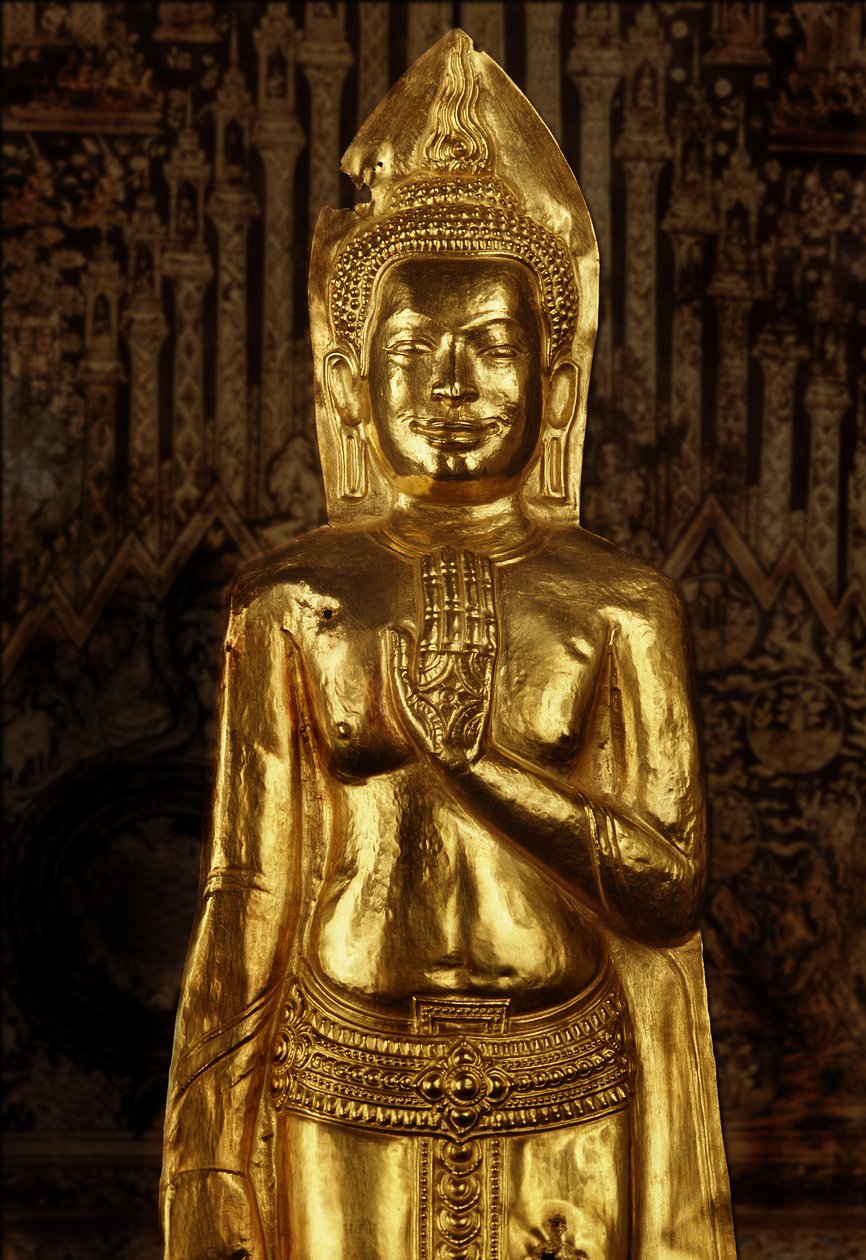 Stående Buddha, sent 1200-tidigt 1300-tal (guld) av Thai School