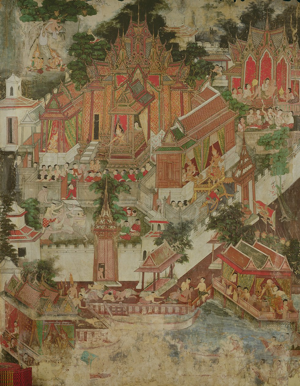 Vessantara Jataka, Wat Suwannaram, Thonburi, 1831 av Thai School