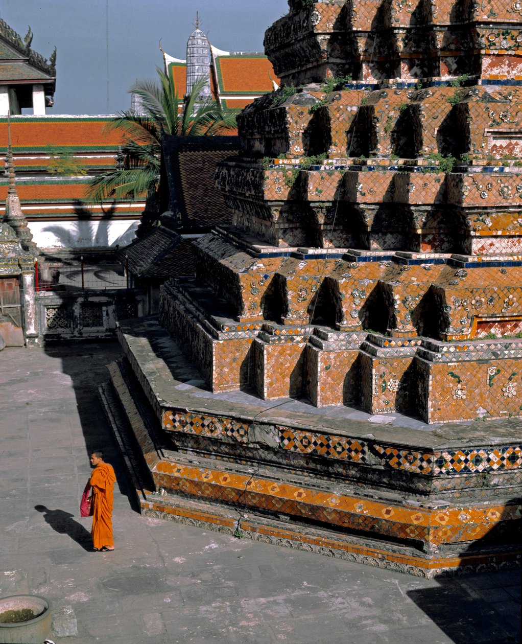 Utsikt över den liggande Buddhas tempel, c.1700 av Thai School