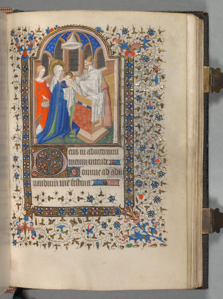 Tidsbok Användning av Paris: Fol. 72r, Presentation vid templet, ca. 1420. av The Bedford Master