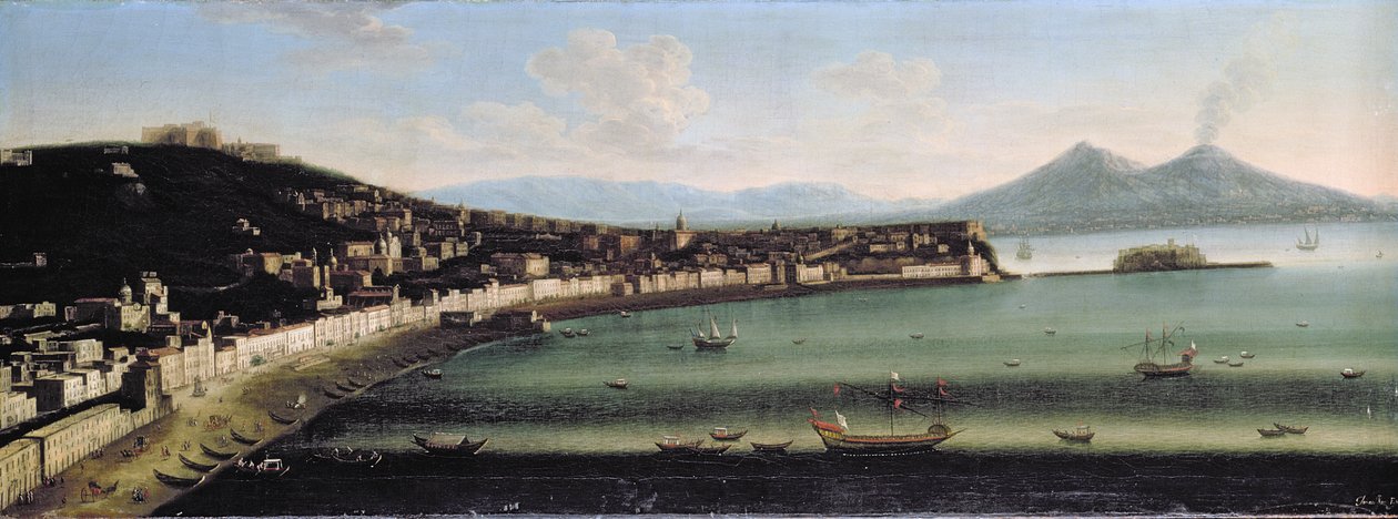 Neapelbukten från väster, 1710 av The Metropolitan Master