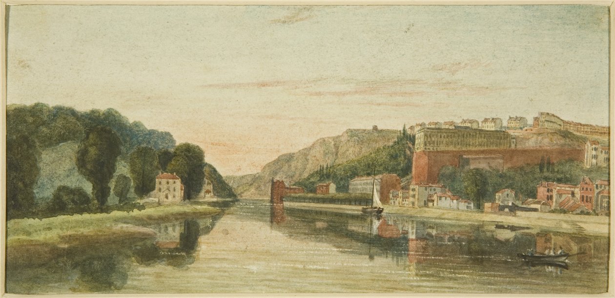 Hotwells, Clifton and the Avon Gorge (penna och akvarell på papper) av The Rev. John Eagles