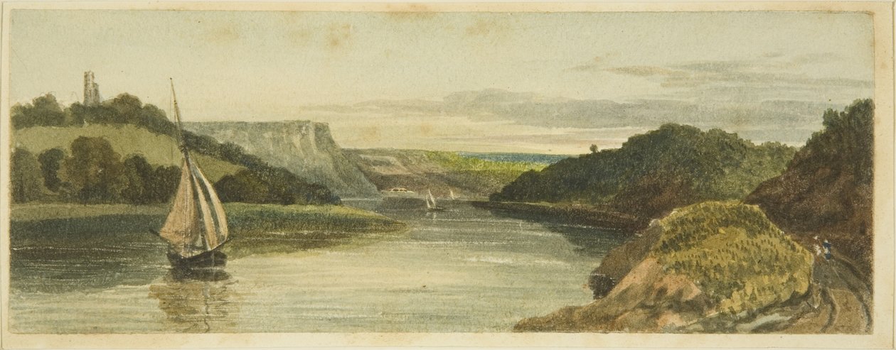 The Avon under Sea Walls, c.1820 (penna och akvarell på papper) av The Rev. John Eagles