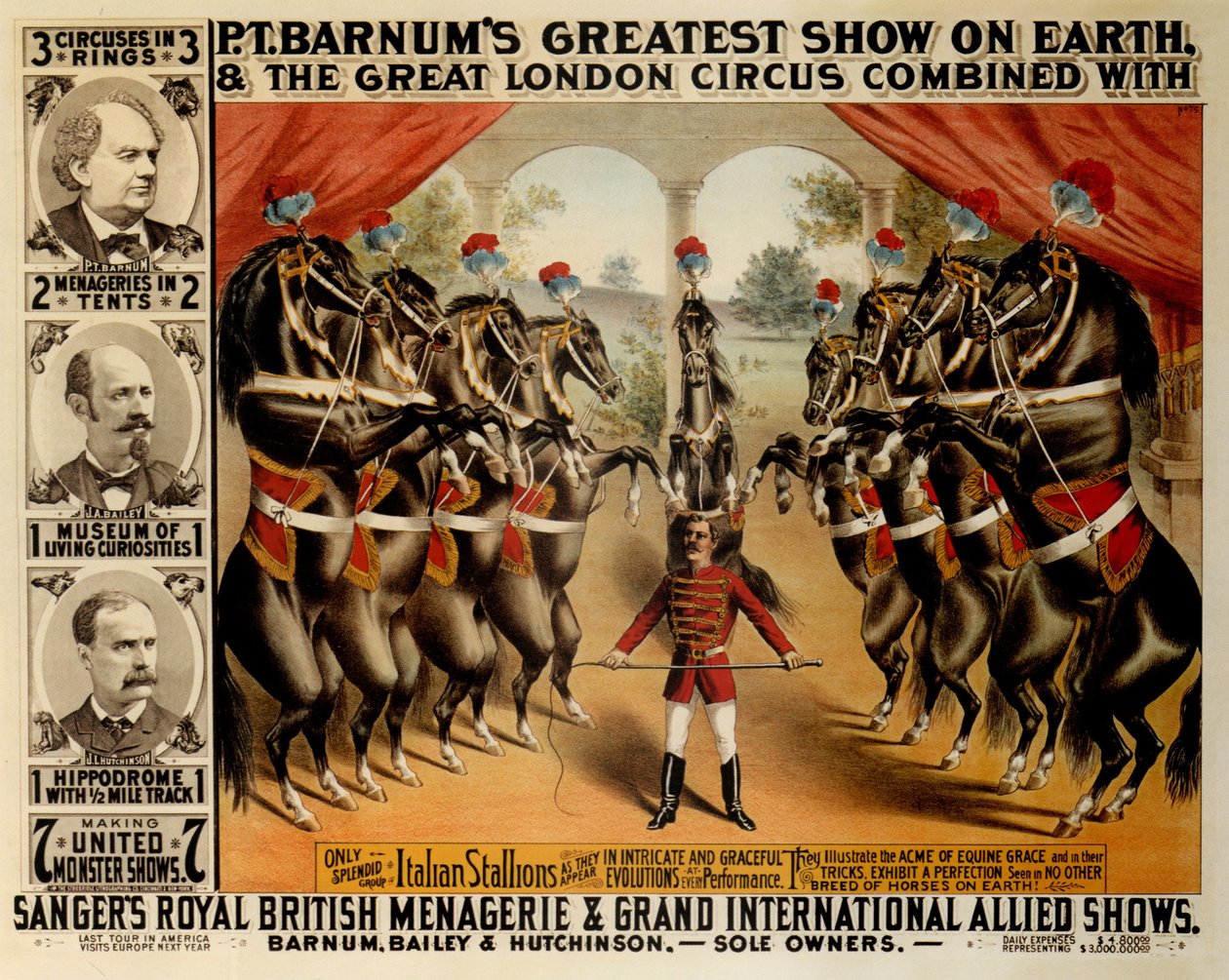 Barnums största show på jorden, 1882 av The Strobridge Lithographing Company