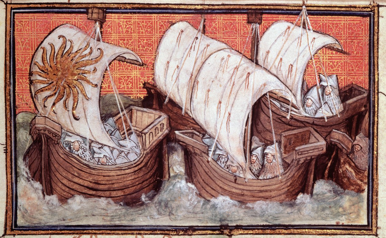 Harl 1319 f.18 The Departure of Richard II
