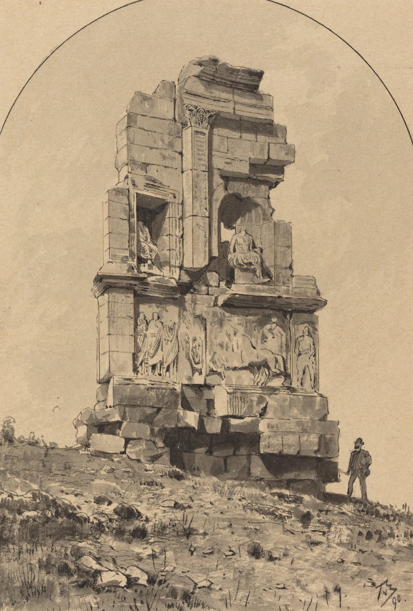 Monument av Philopappos av Themistocles von Eckenbrecher