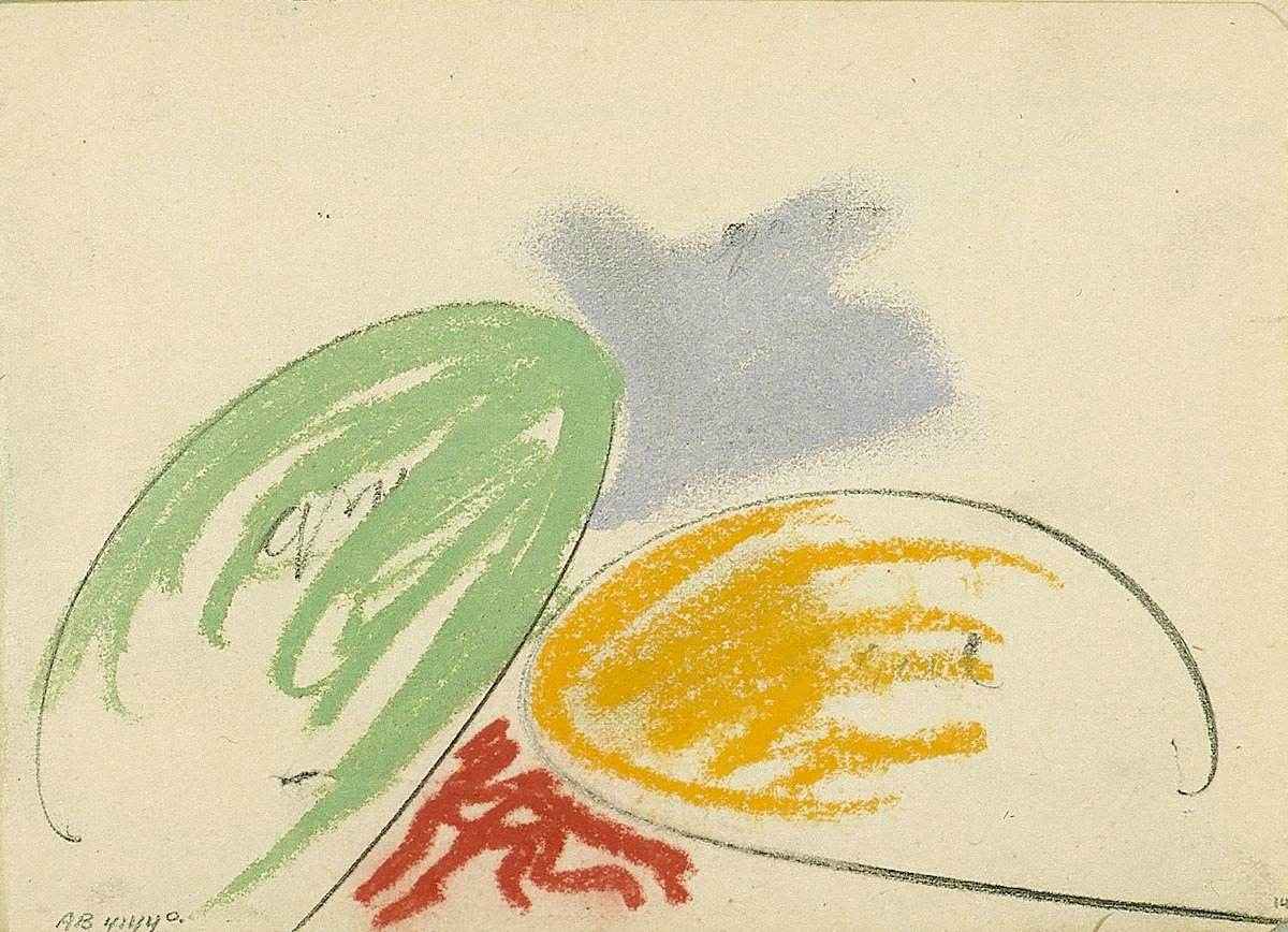 Composition with two Oval Forms  av Theo van Doesburg
