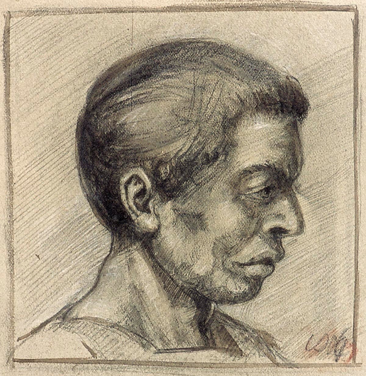 Portrait of a Man in Profile av Theo van Doesburg