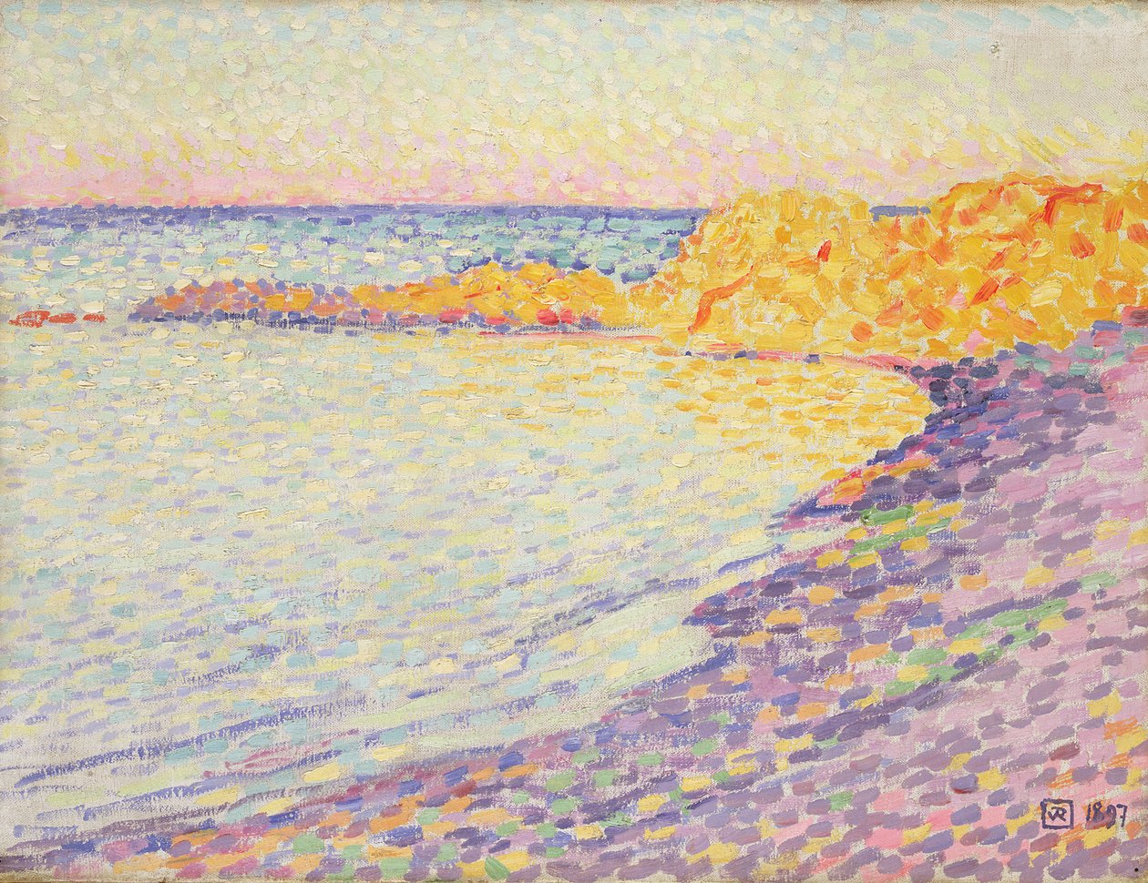 Petit Plage, Saint Tropez, 1897 av Théo van Rysselberghe