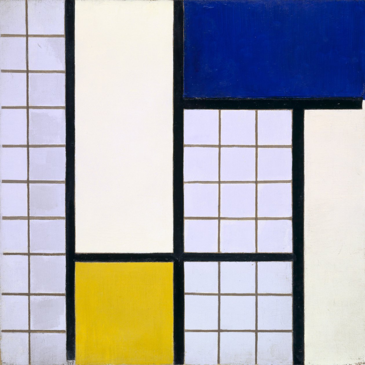 Komposition i halvtoner, 1928 av Theo van Doesburg