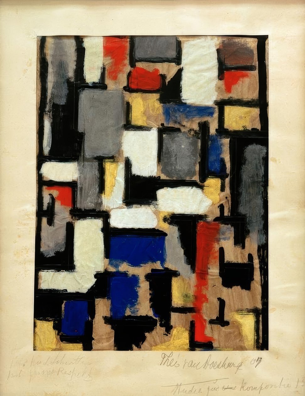 Lena i interiören, studie för komposition XIII av Theo van Doesburg