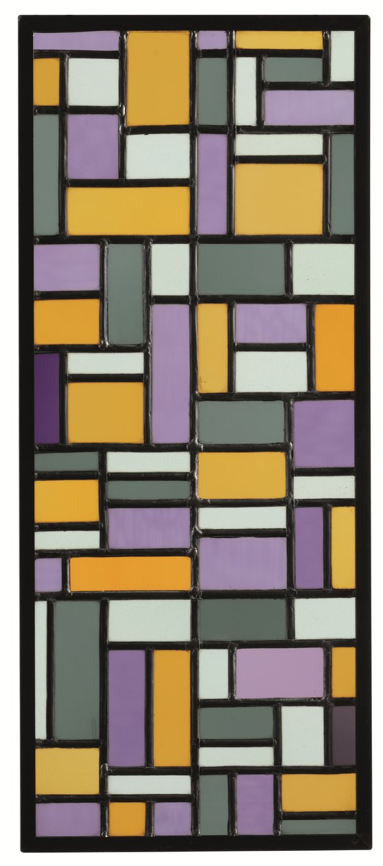 Målat glaskomposition VIII av Theo van Doesburg