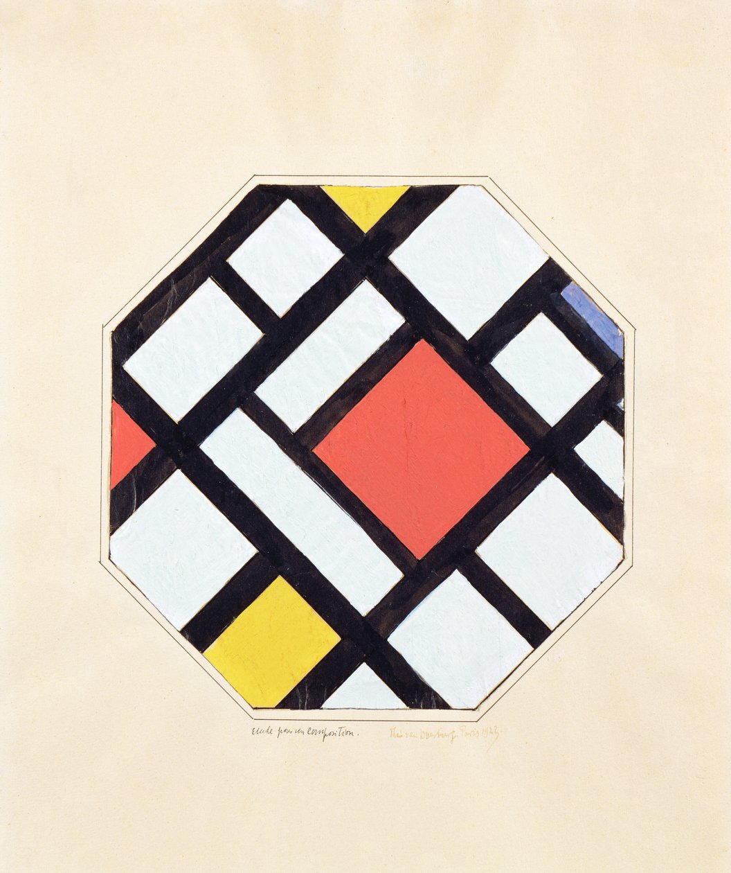 Studera för en komposition, 1923 av Theo van Doesburg