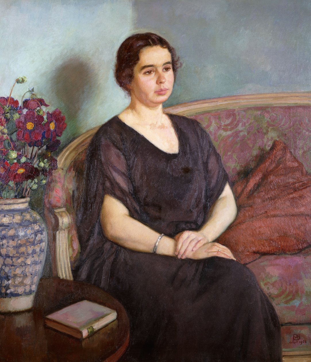 Porträtt av Madame Dubois, 1922 av Théo van Rysselberghe