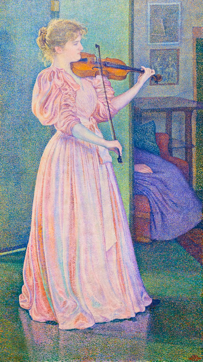 Porträtt av violinisten Irma Sethe av Théo van Rysselberghe