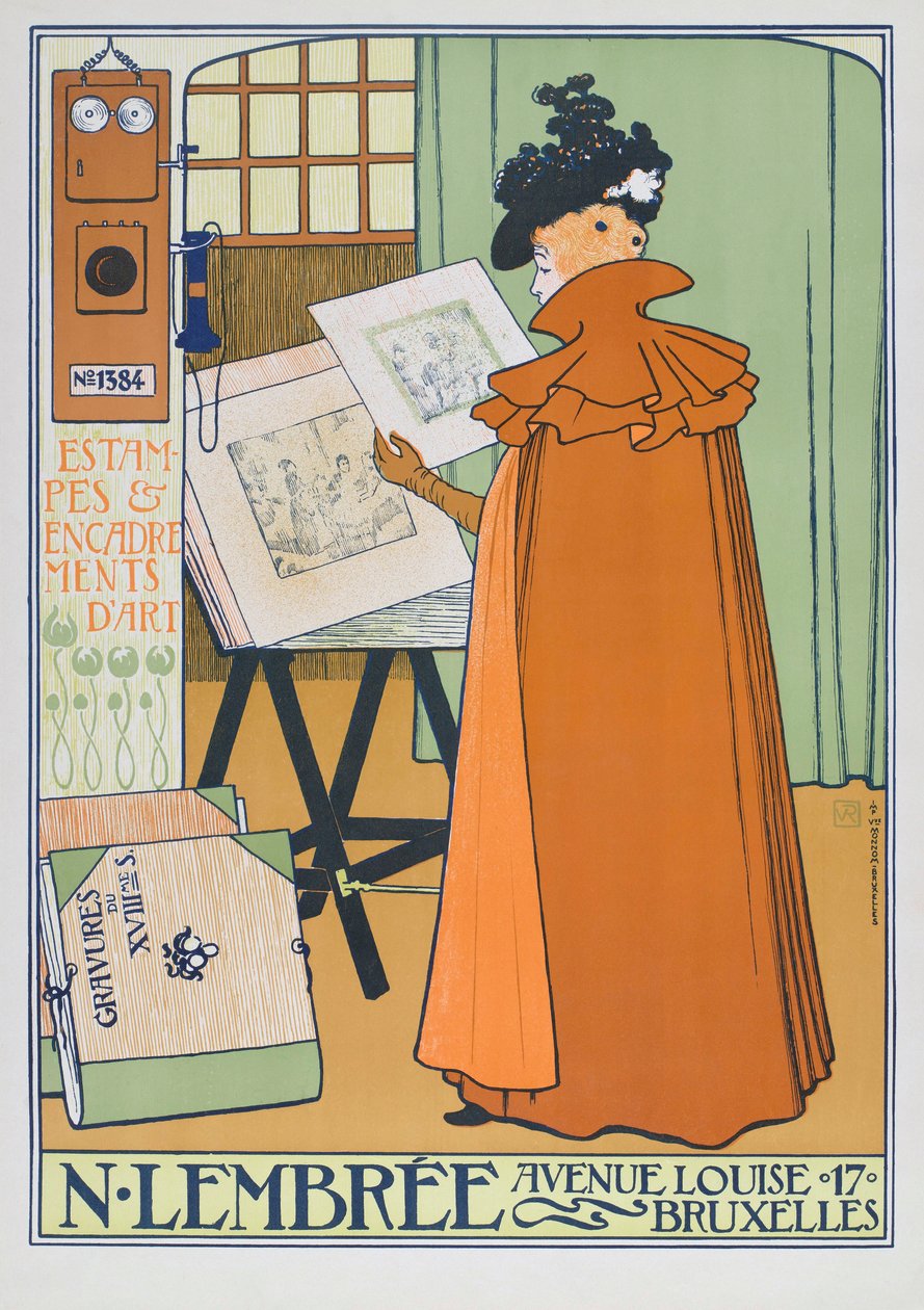 Affischreklamkonstbutik, Bryssel av Théo van Rysselberghe