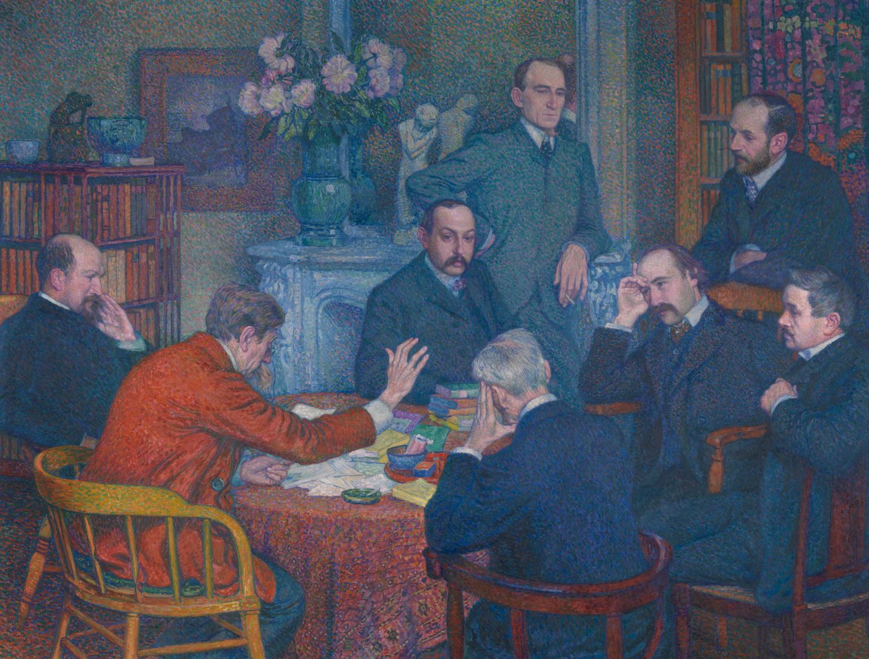 Föreläsningen av Emile Verhaeren av Theo van Rysselberghe