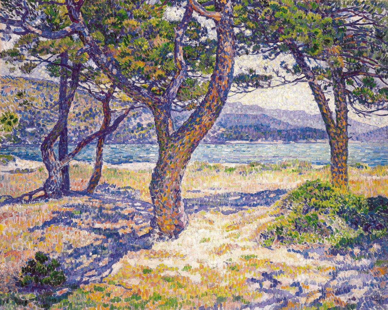 Medelhavet vid Le Lavandou av Théo van Rysselberghe